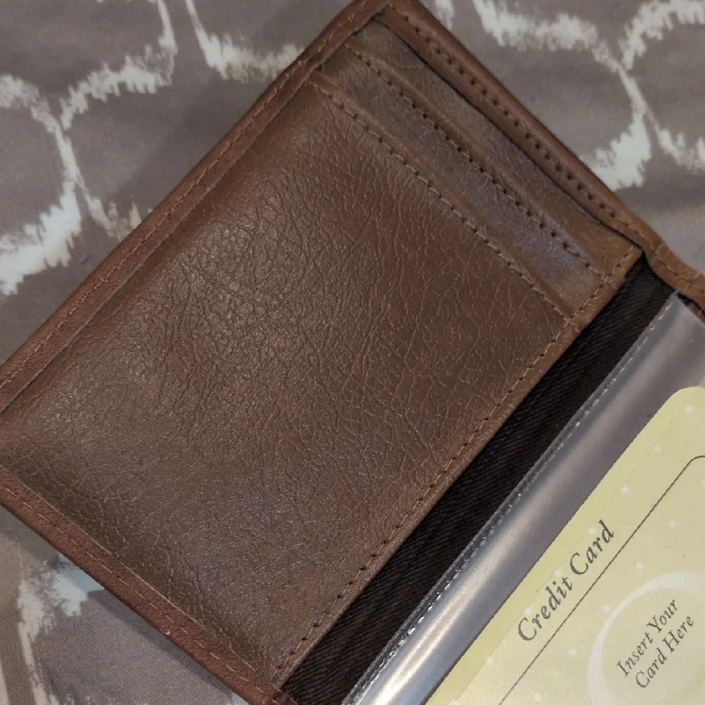 Steelers Embossed Brown Trifold Wallet
